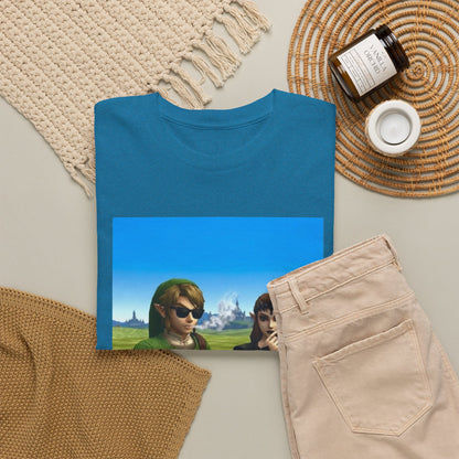 Link And Zelda Chilling With Cigars