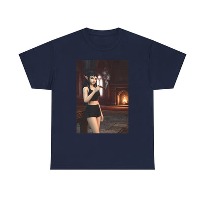 Dark Elf Girl Smoking Cigar Tee