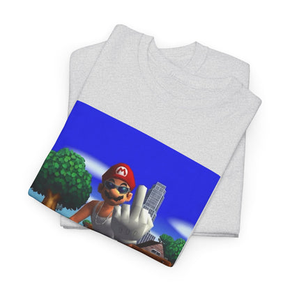 Thug Mario Flipping The Bird Tee