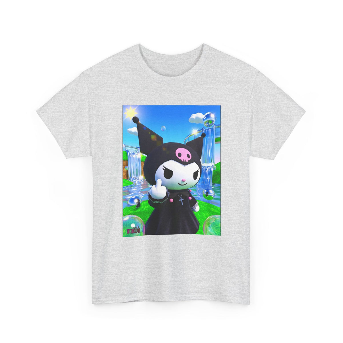 Kuromi Gives The Finger In Vaporwave Paradise