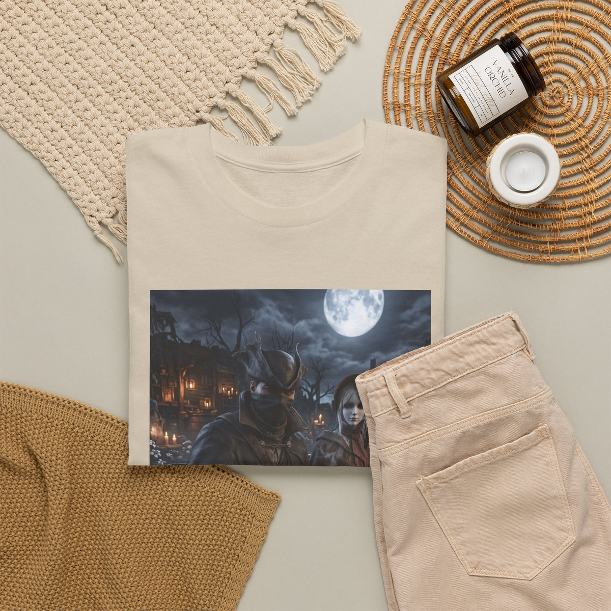 Hunters Smoking Under Moonlight