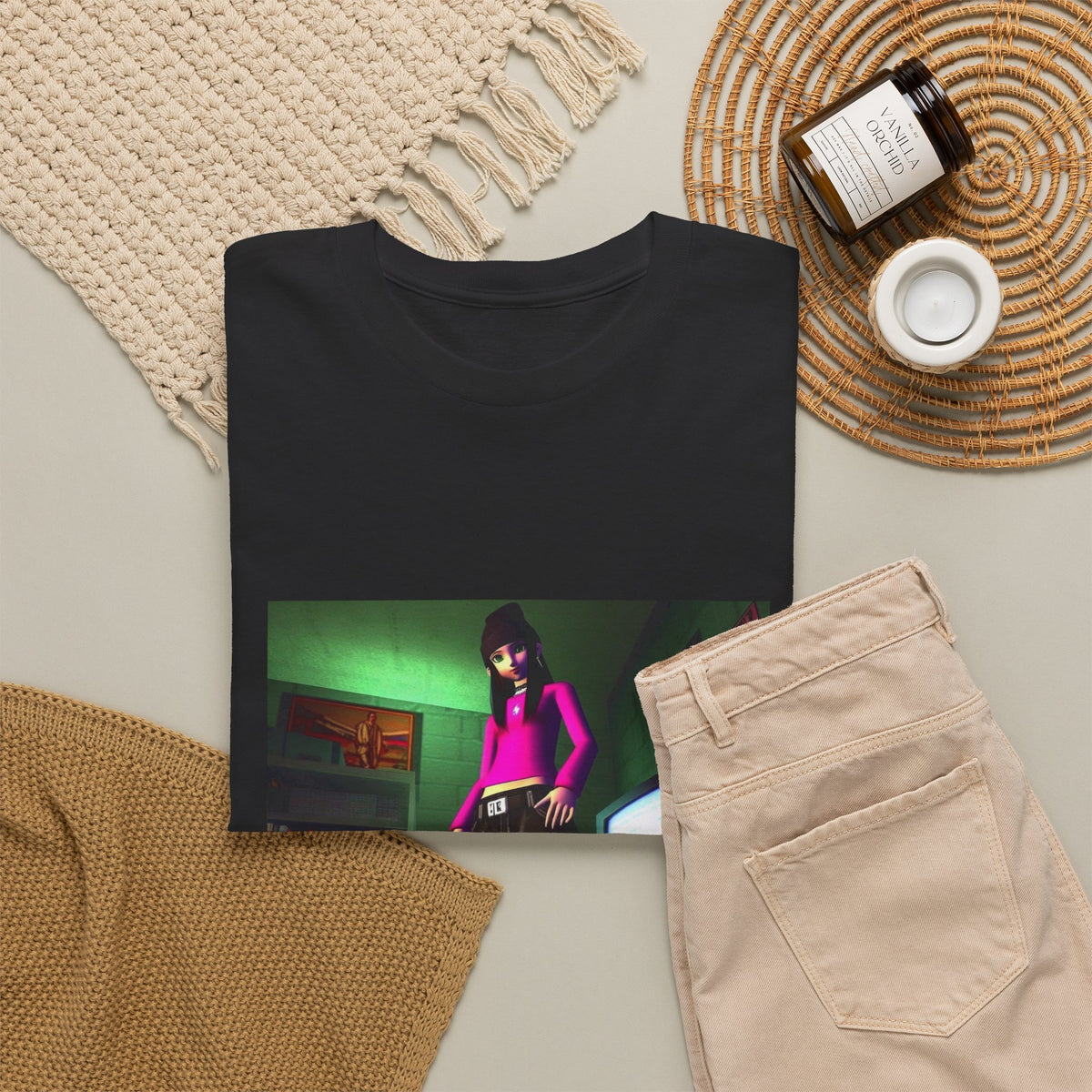 Y2K Vibe Girl In Her Room Tee