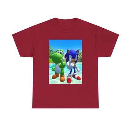 Yoshi And Sonic Flipping Off Tee