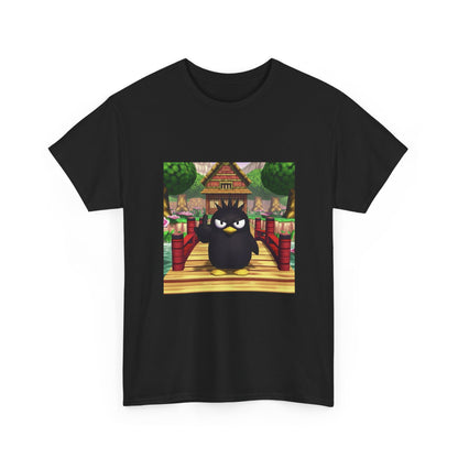Grumpy Black Bird Flipping Off Tee