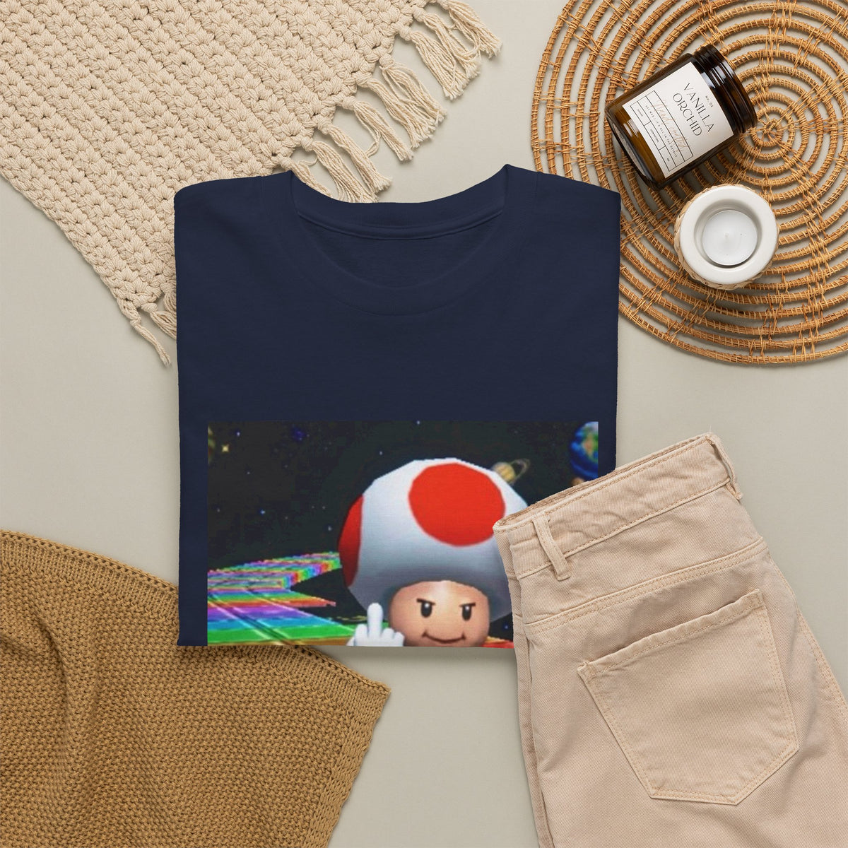 Toad Flipping The Bird On Rainbow Road