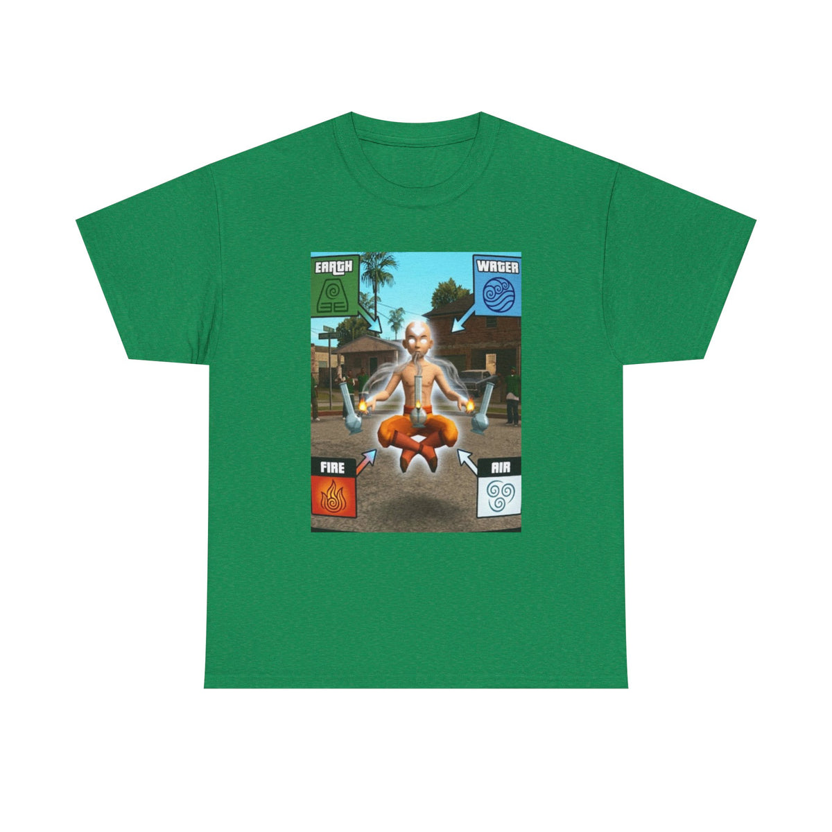 Avatar Aang Element Bending With Bongs Tee