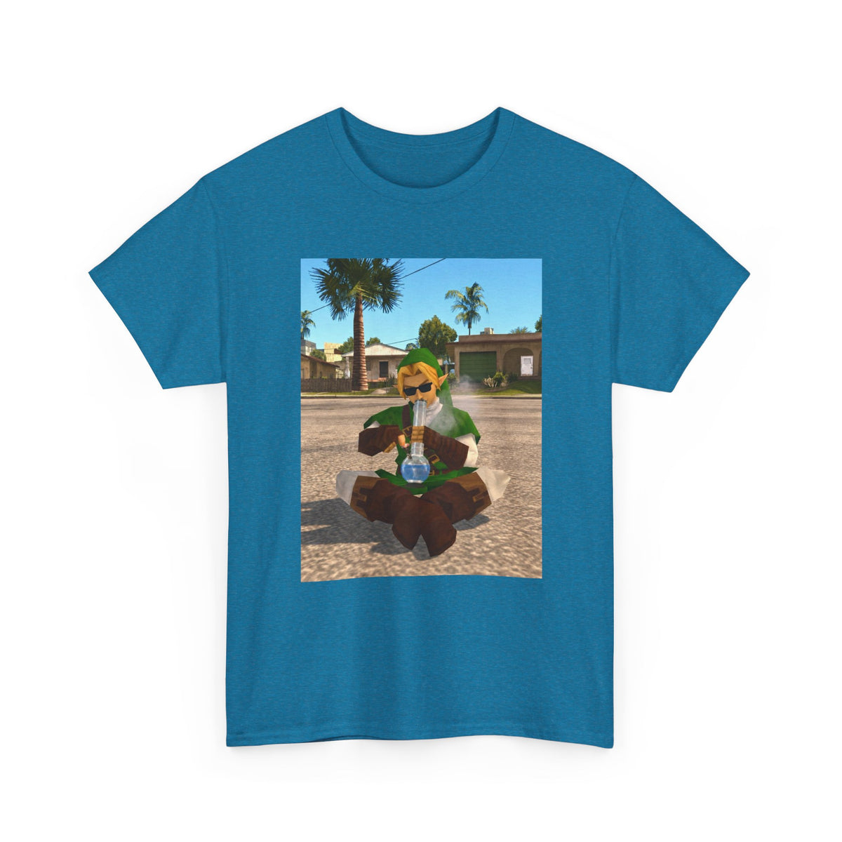 Stoner Link Taking A Bong Hit Tee