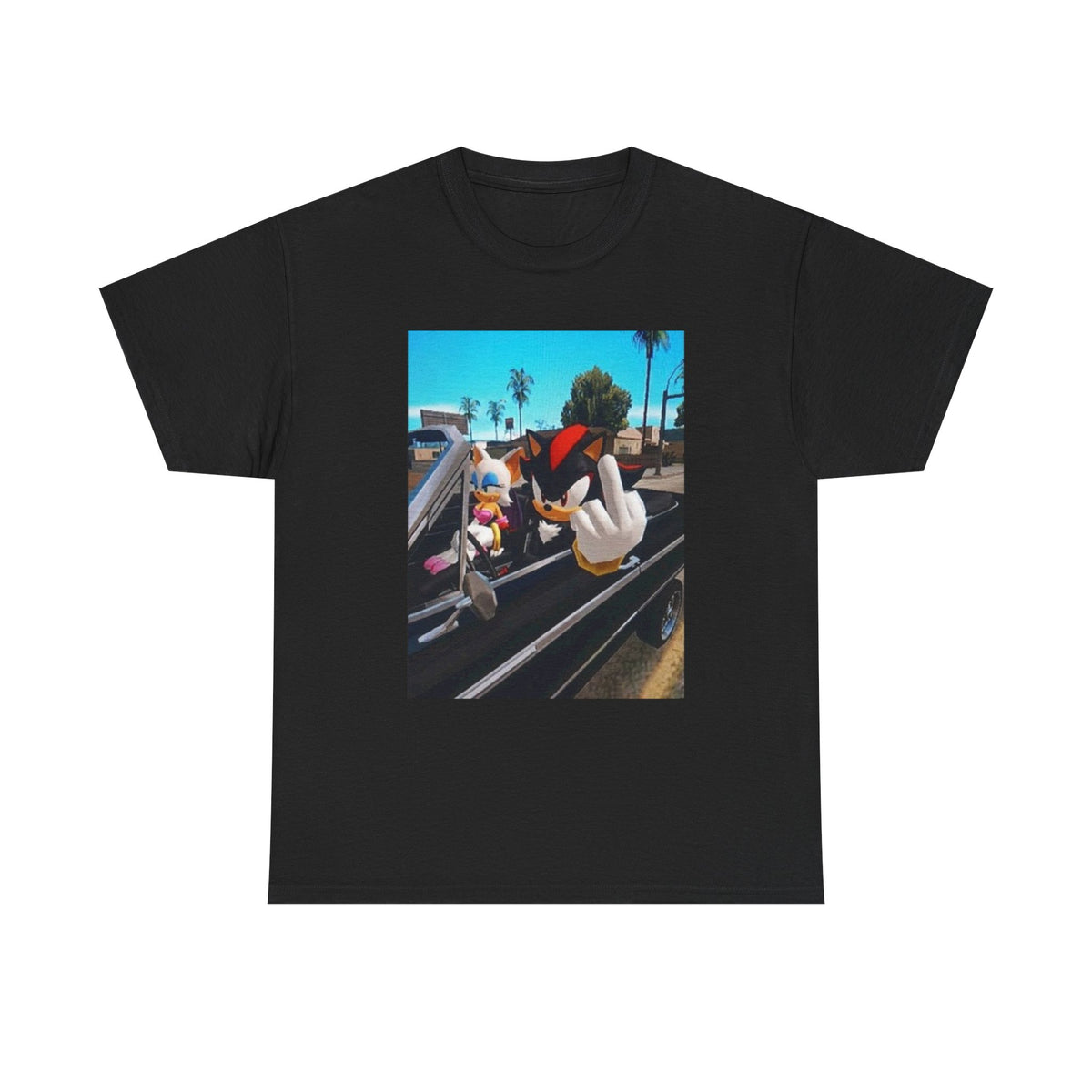 Shadow And Rouge Flipping The Bird Tee