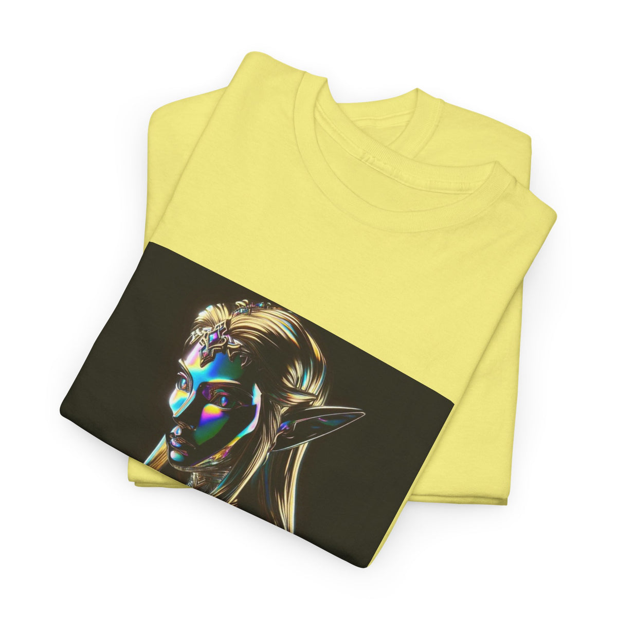 Iridescent Elven Warrior Princess Chrome Tee