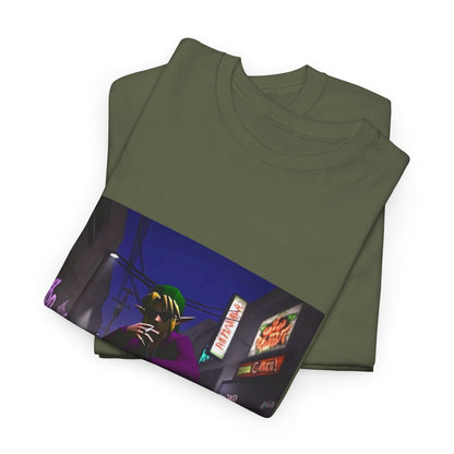 Skater Link Smoking In Neon Alley Tee (Design 8)
