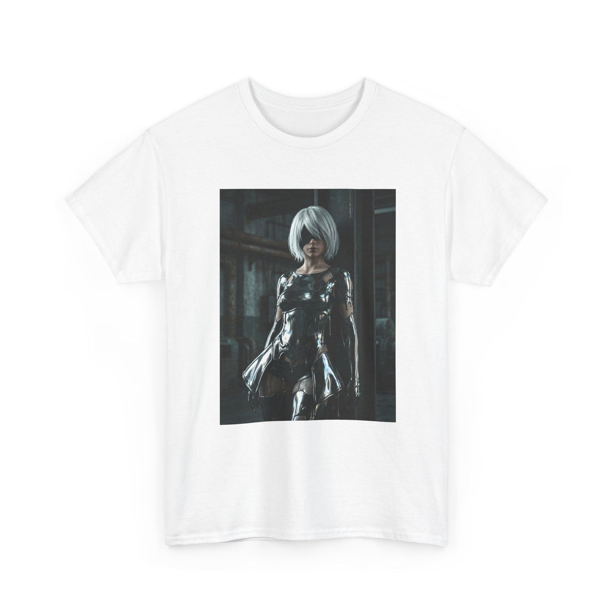 Chrome 2B Leaning In Industrial Scene