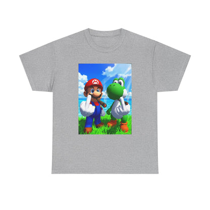 Mario And Yoshi Flip The Bird
