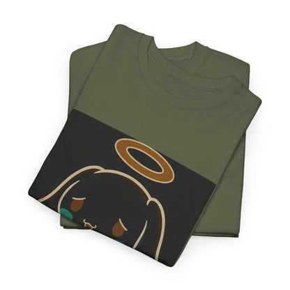 Melancholy Angel Dog Kneeling With Halo Tee