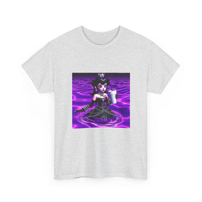 Goth Peach Wading In Purple Waves