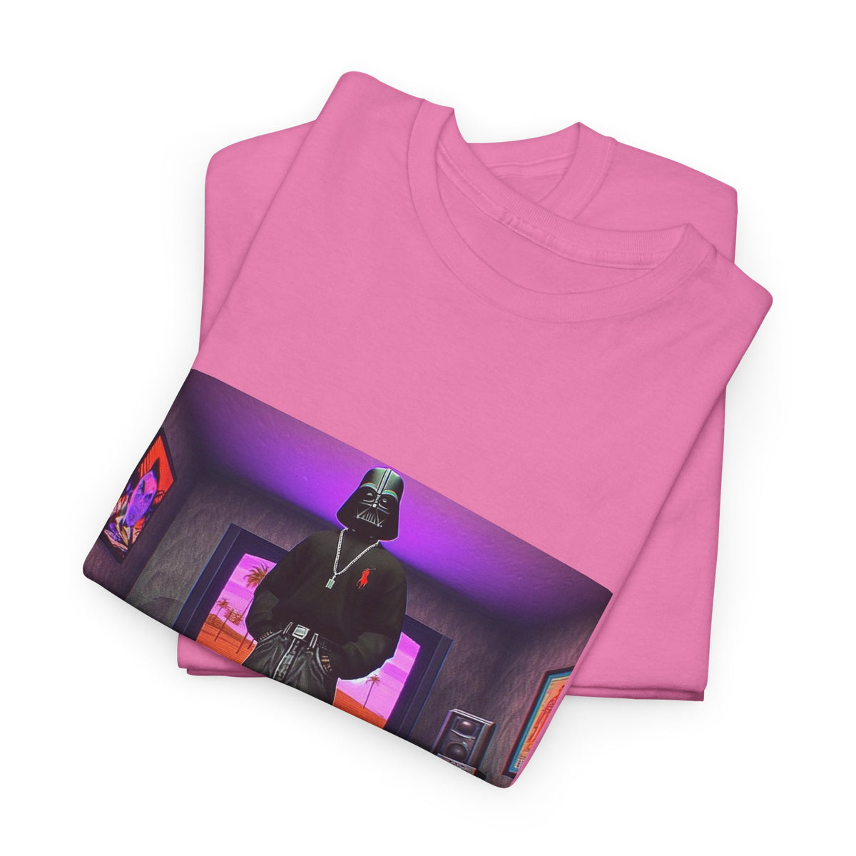 Darth Vader Posing In A Y2K Room