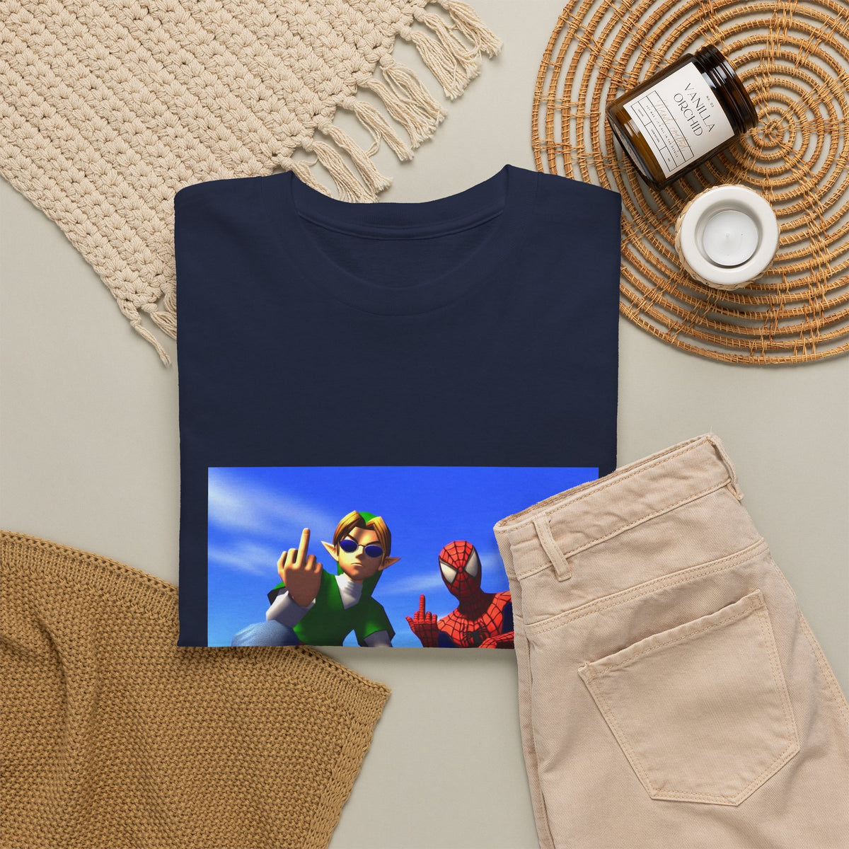 Link And Spider-Man Flipping The Bird