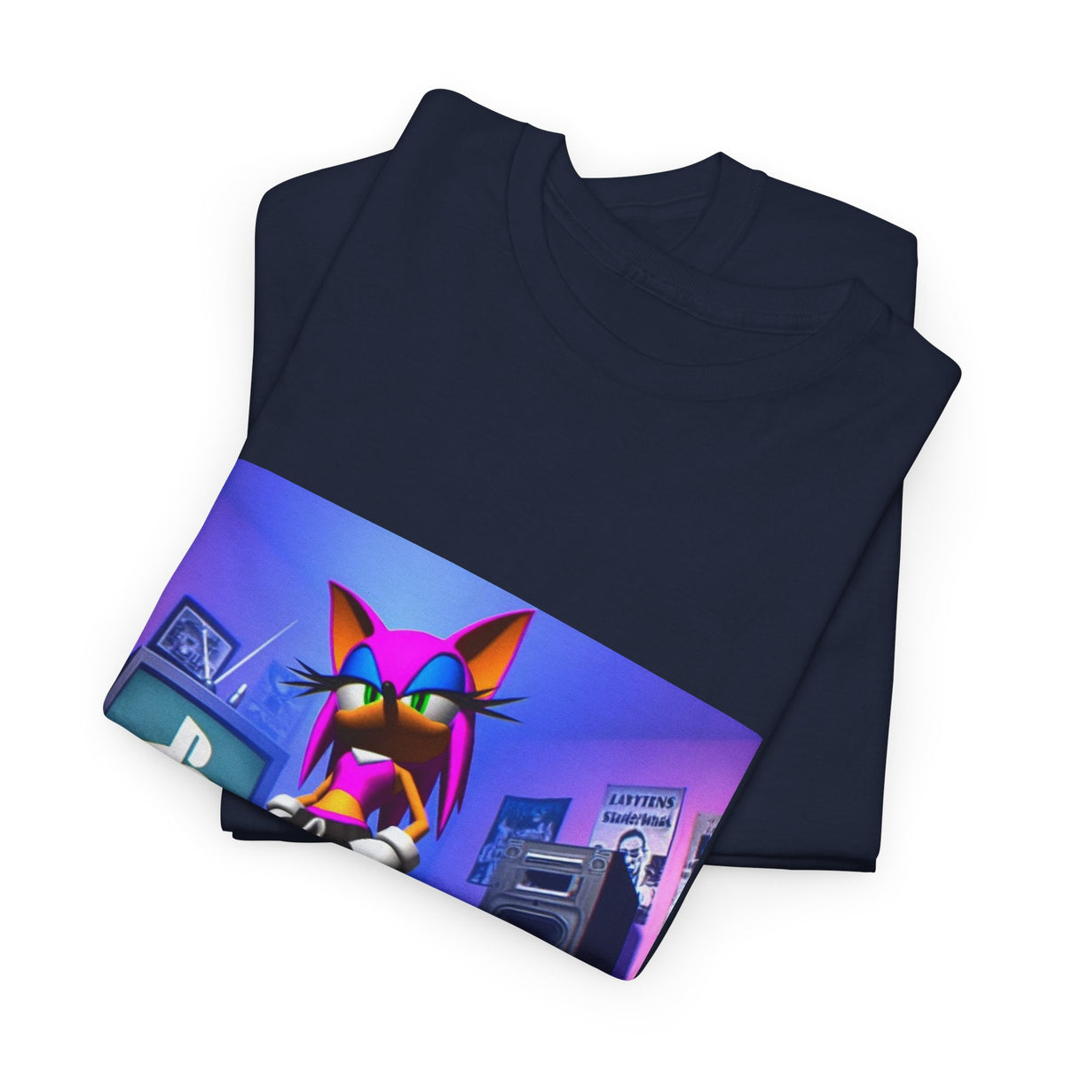 Pink Sonic-Style Character In Y2K Drip