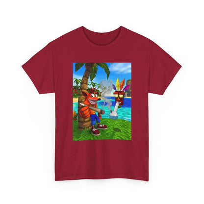 Crash Bandicoot Smoking With Aku Aku Tee
