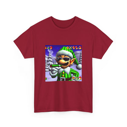 Elf Mario Smoking In Snowy Mountains
