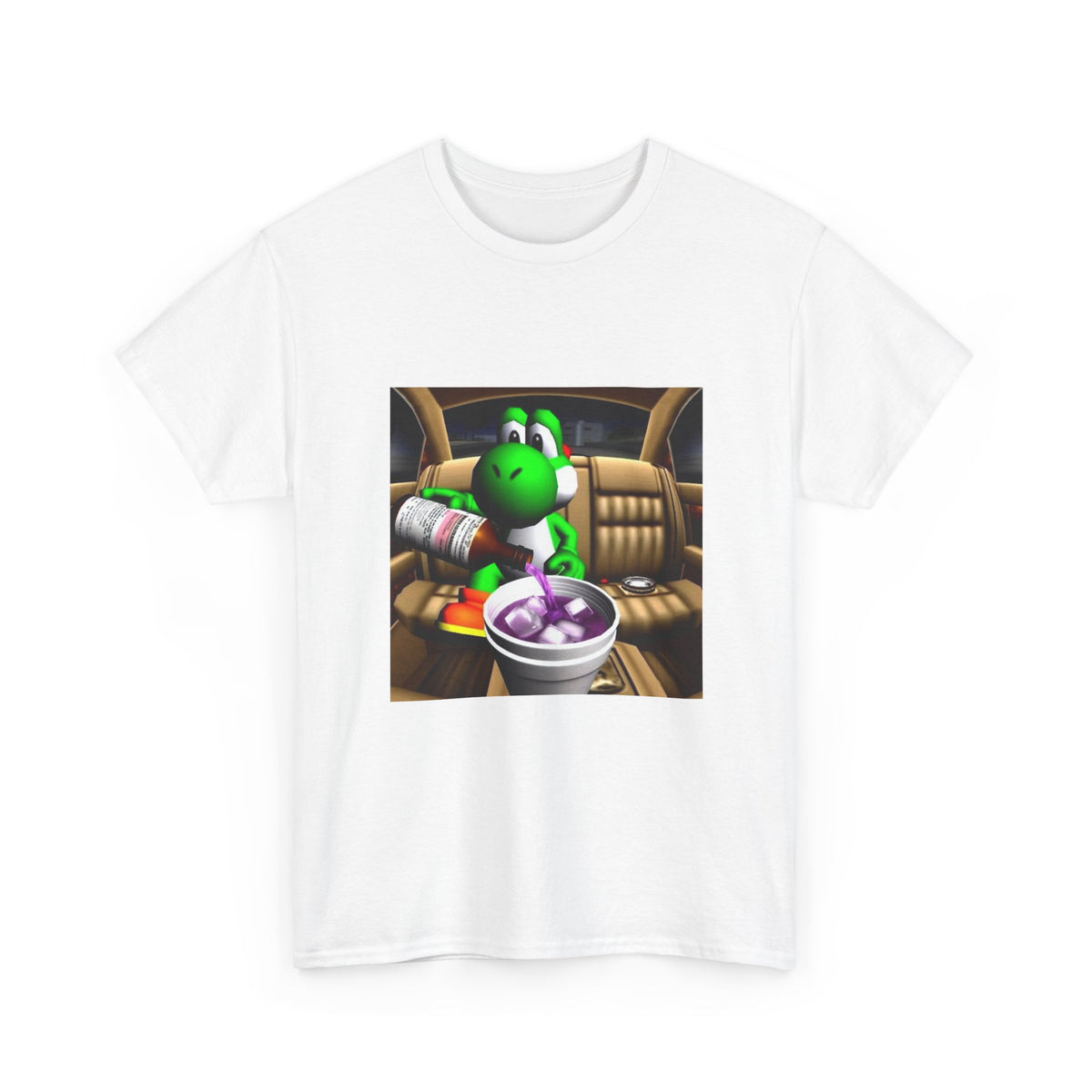 Yoshi Pouring Lean In Car Tee