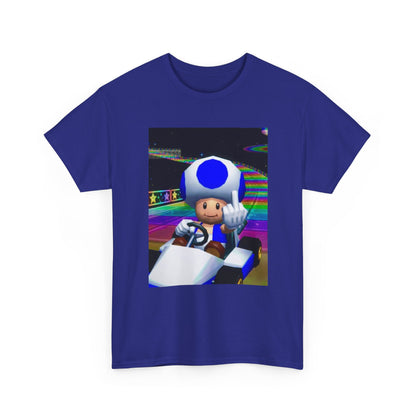 Blue Toad Flipping Off On Rainbow Road Tee