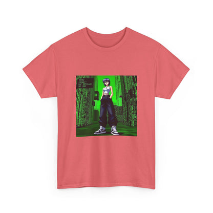 Anime Girl In Matrix Code City