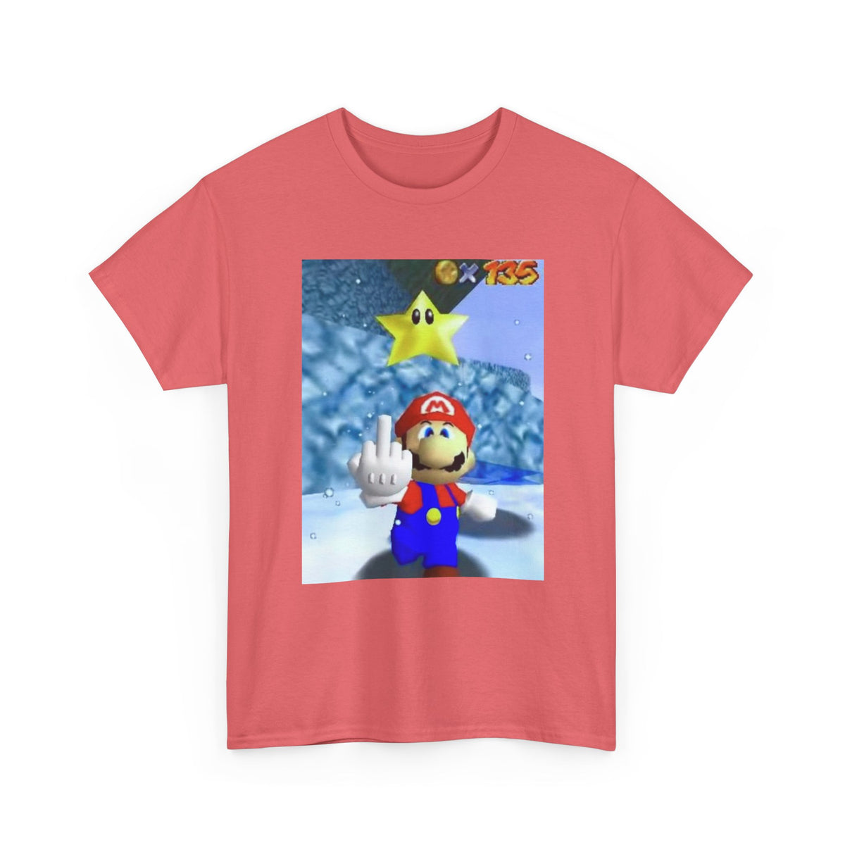 Mario Flips The Bird In Icy World Tee