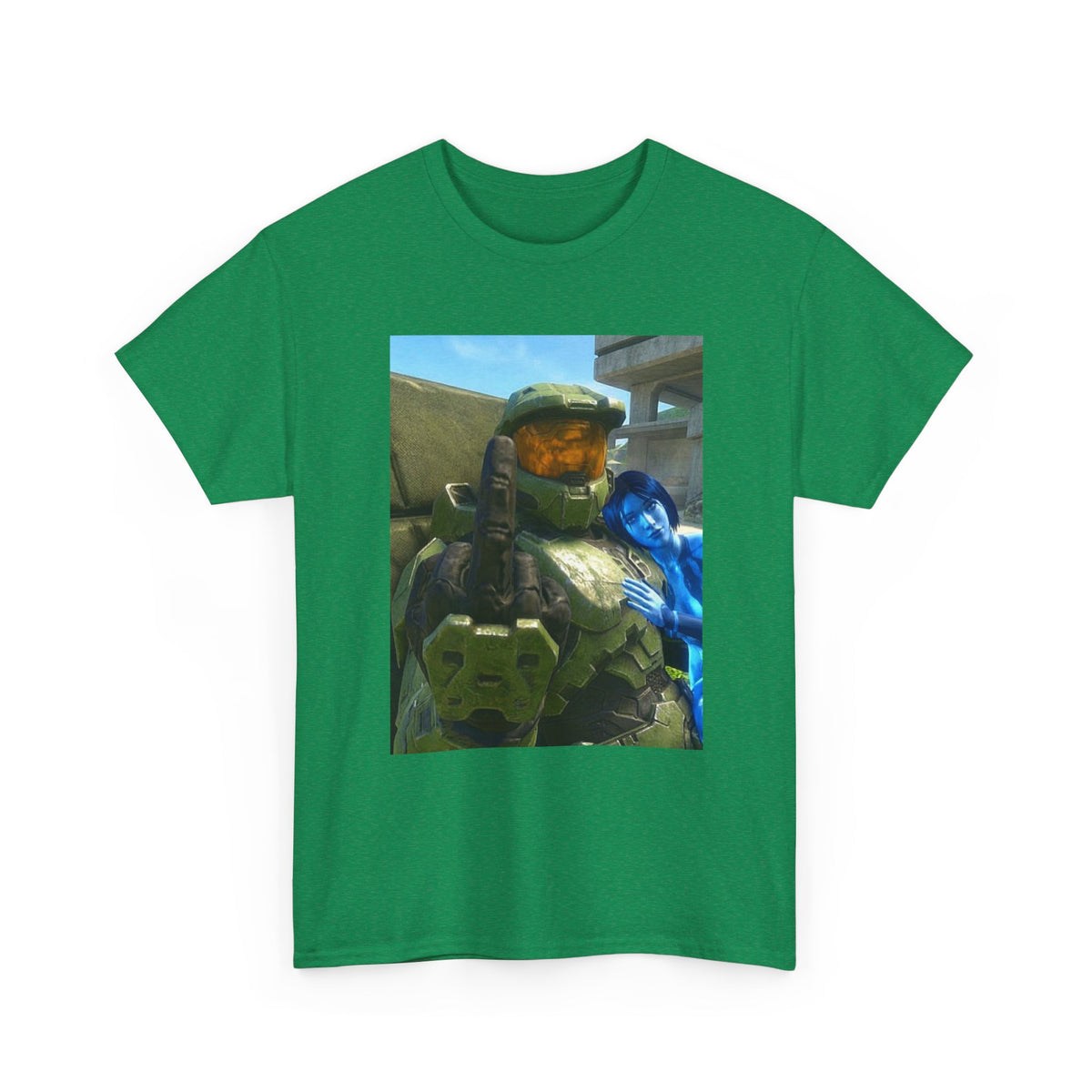 Chief & Cortana Flipping The Bird Tee
