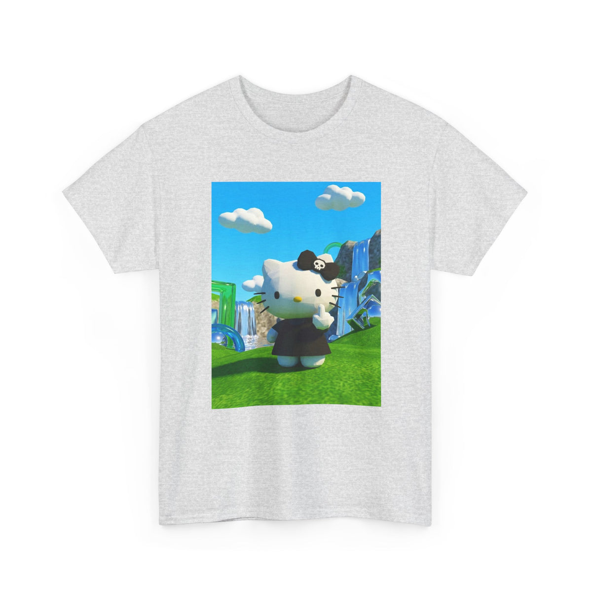 Edgy Kitty Flipping The Bird Tee