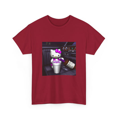 Kitty Pouring Purple Drank In Car Tee