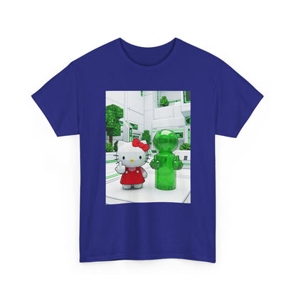 Low Poly Hello Kitty And Green Alien Flip Off