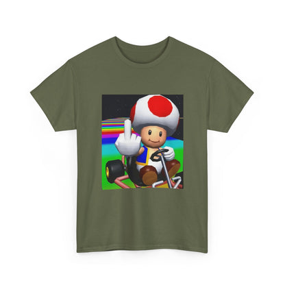 Toad Flipping The Bird On Rainbow Road Tee