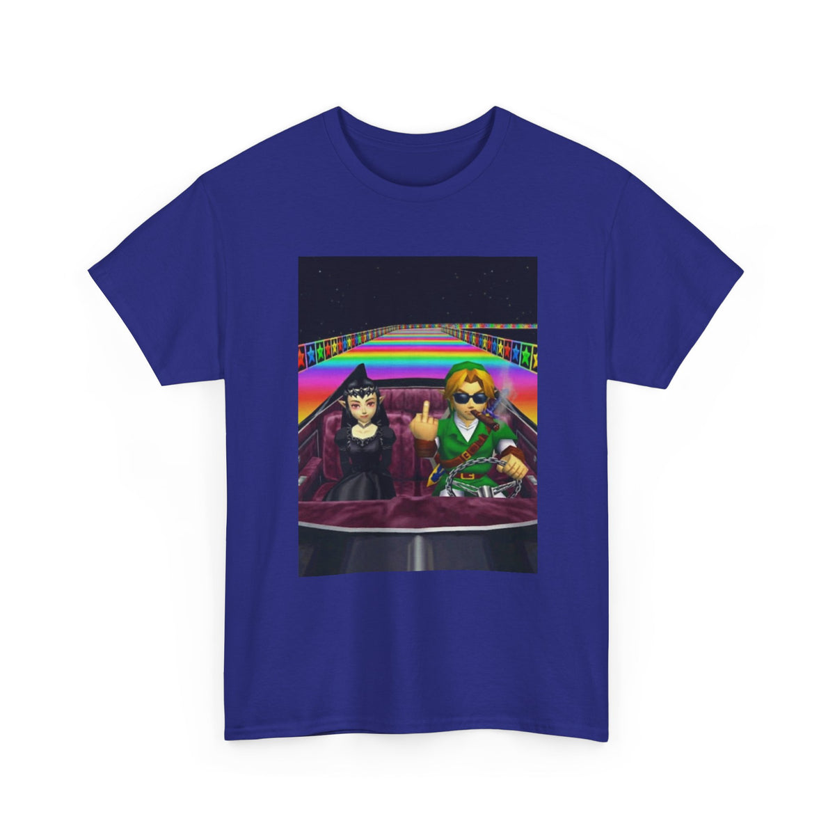 Link And Malon Driving Rainbow Road Tee