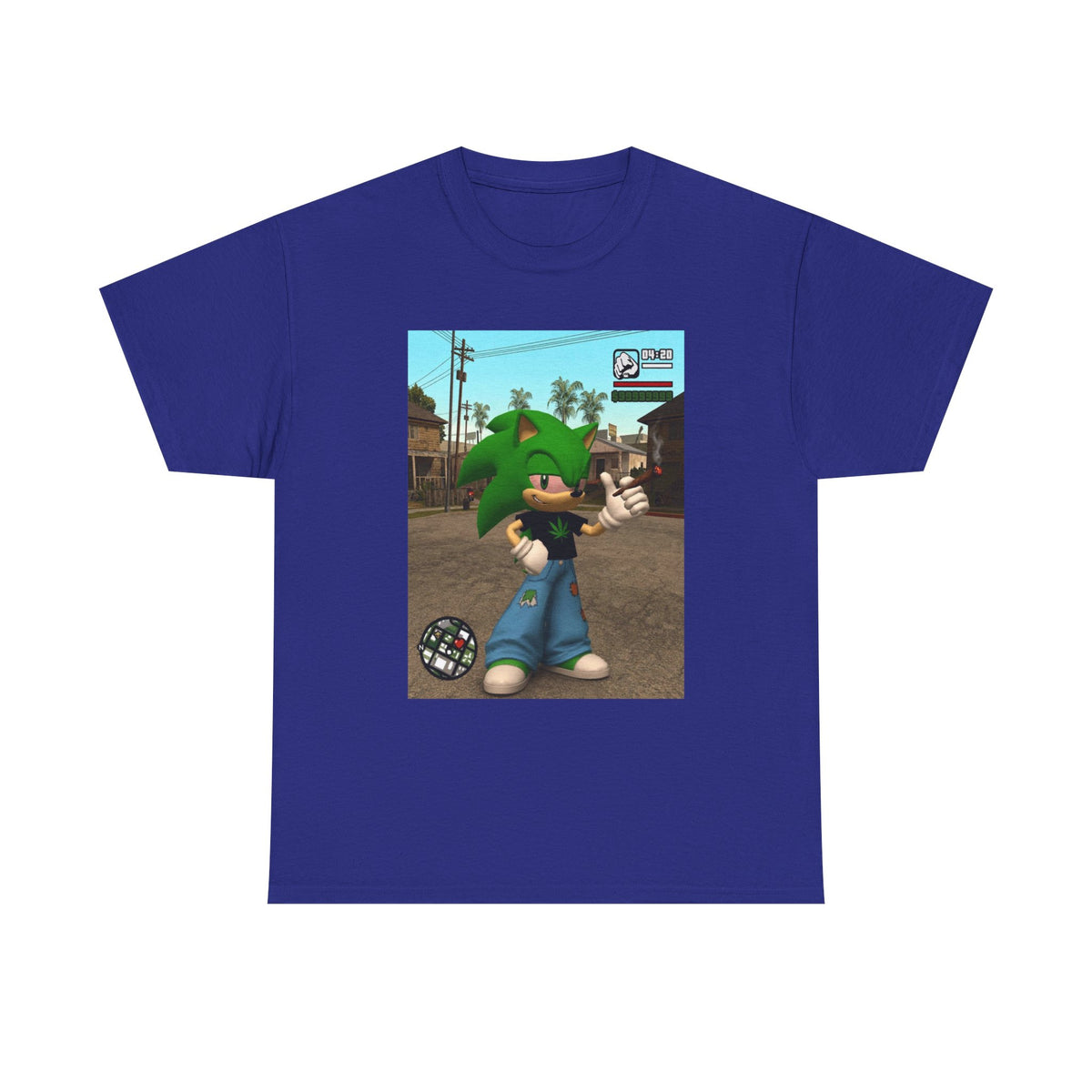 Stoned Green Hedgehog Blazing In Grove Street