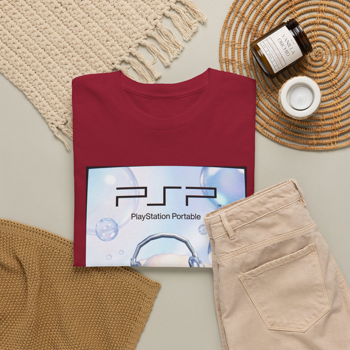 Cinnamoroll Gaming With A PlayStation Portable