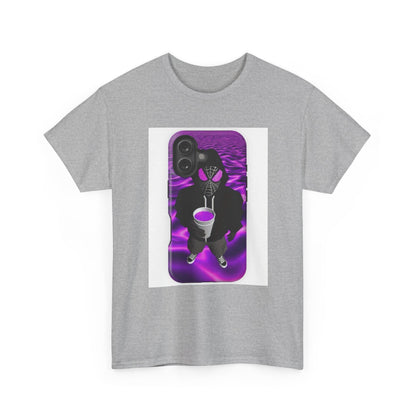 Pixelated Web-Slinger Holding Purple Drink Tee