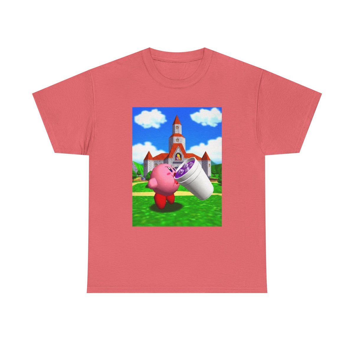 Kirby Sipping Lean At Peach's Castle