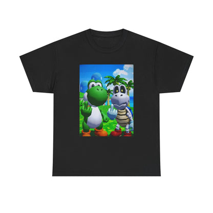 Yoshi And Dry Bones Flipping The Bird Tee