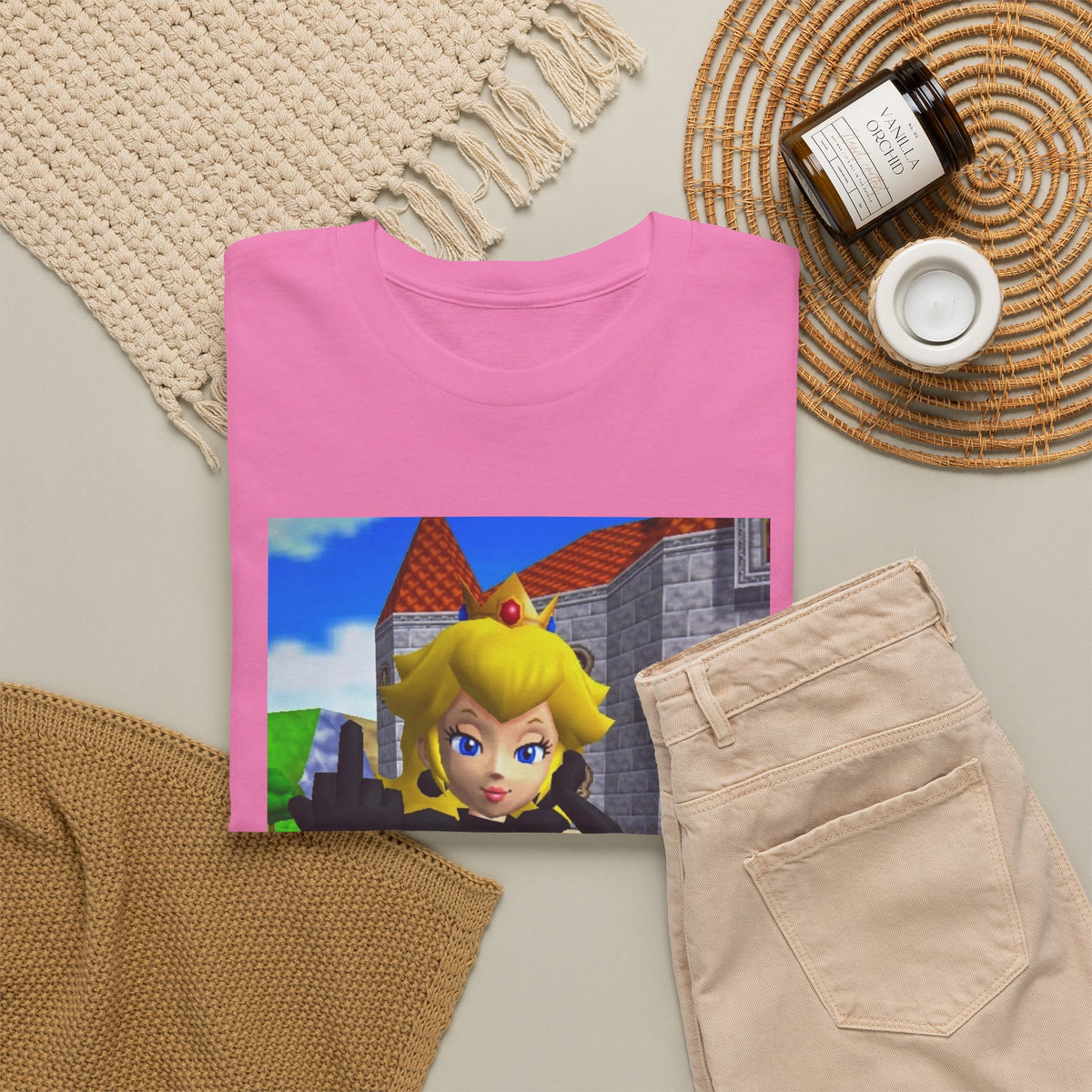 Princess Peach Flipping Off With Mario