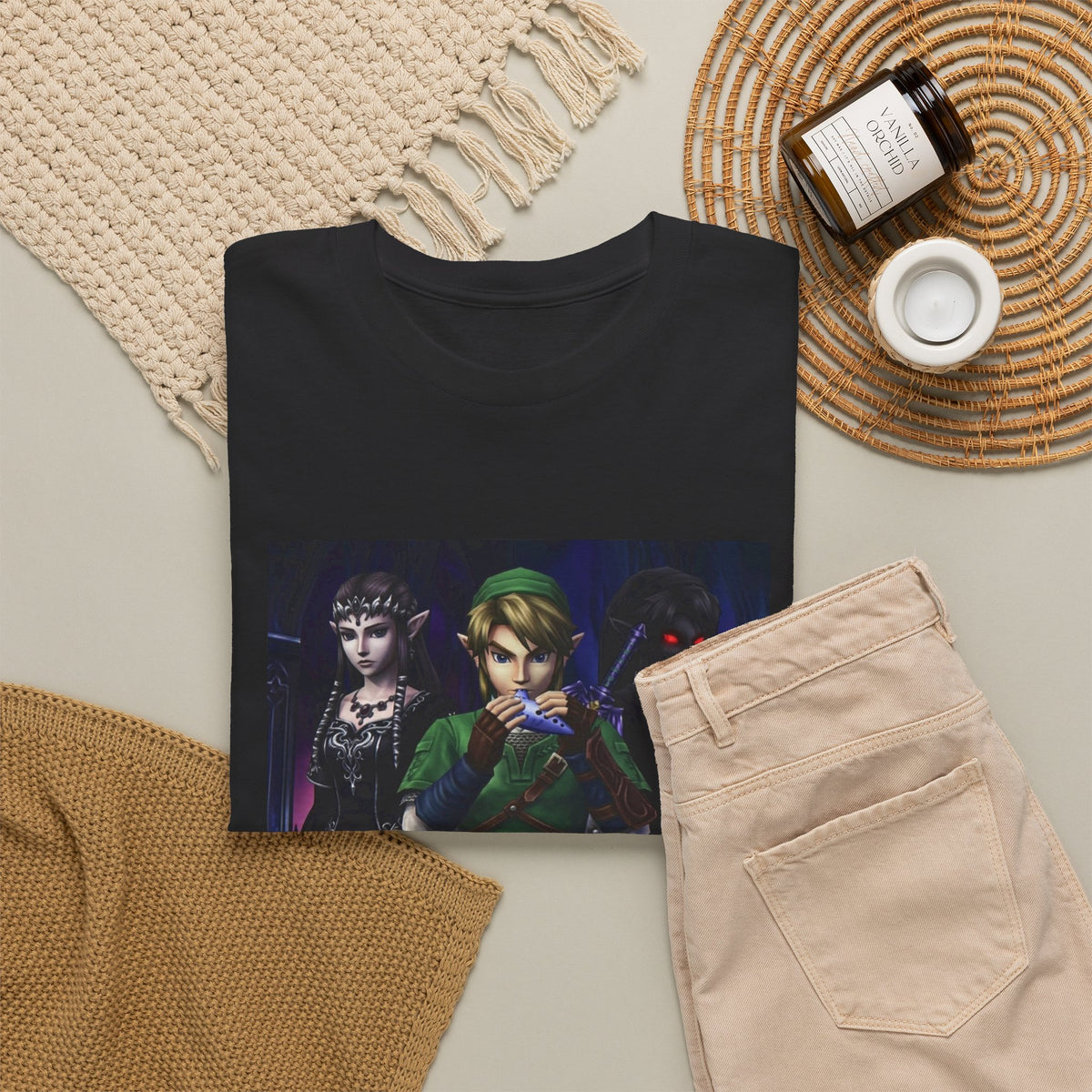 Link Playing Ocarina With Dark Companions Tee
