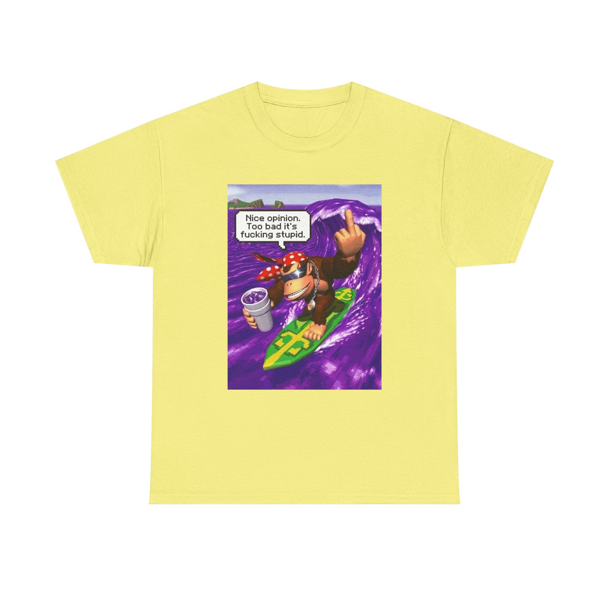 Donkey Kong Surfing Purple Wave Middle Finger