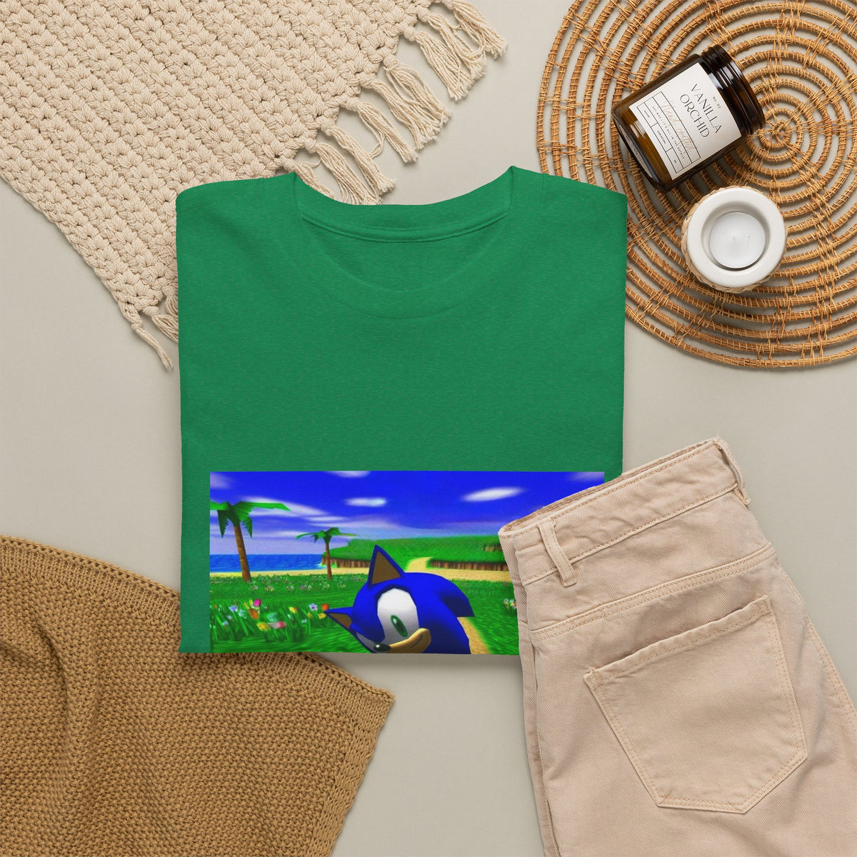 Sonic On A Trippy Green Hill Zone