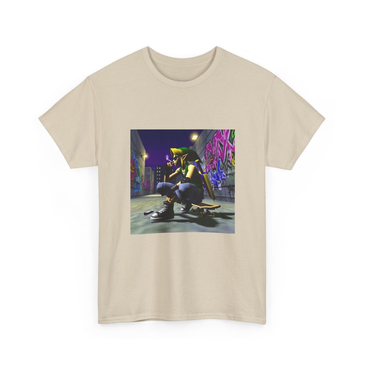 Edgy Link Smoking In Alley Tee