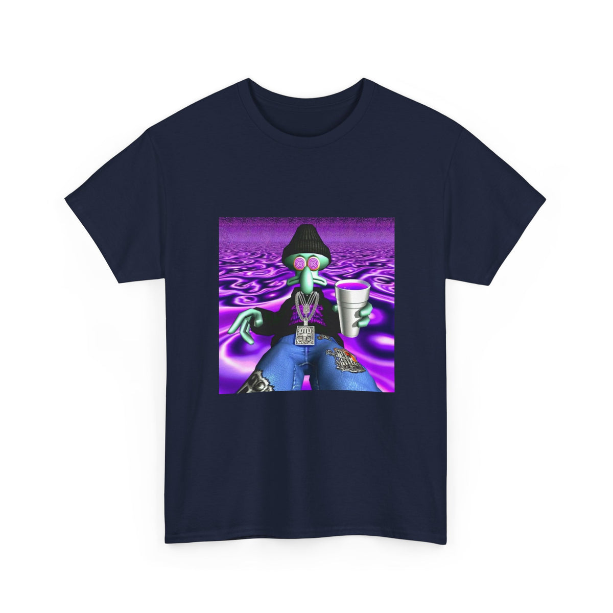 Squidward Sipping Lean In A Purple Haze