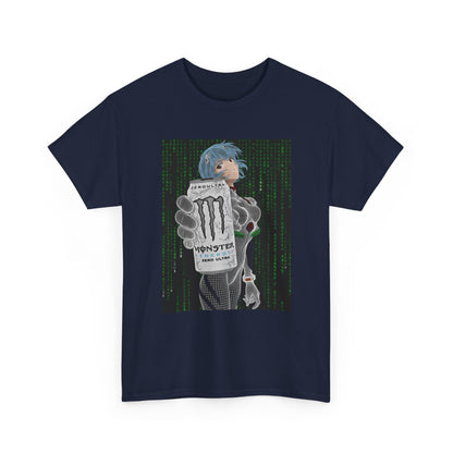 Rei Ayanami Holding Monster Energy Wireframe Tee