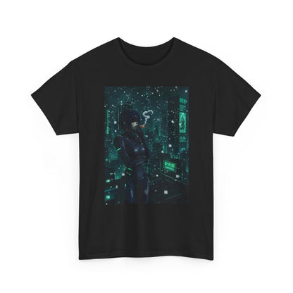 Cyberpunk Smoker In Neo-Tokyo Tee