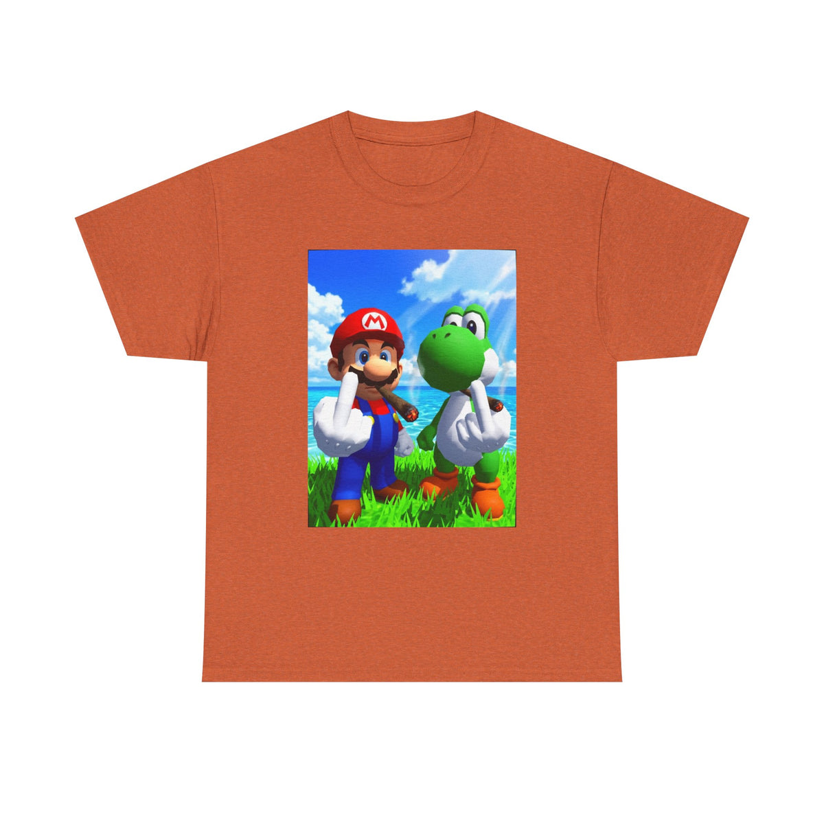 Mario And Yoshi Flip The Bird