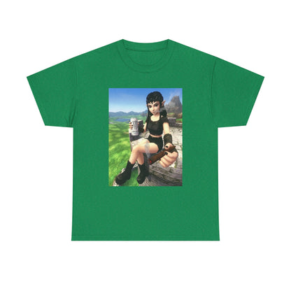Edgy Elf Girl Smoking Blunt Tee