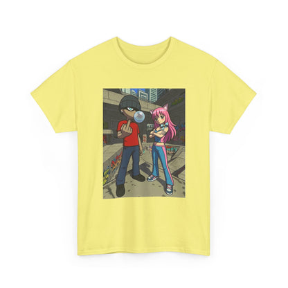 Skater Punk And Kitty Girl In Skater Park Tee