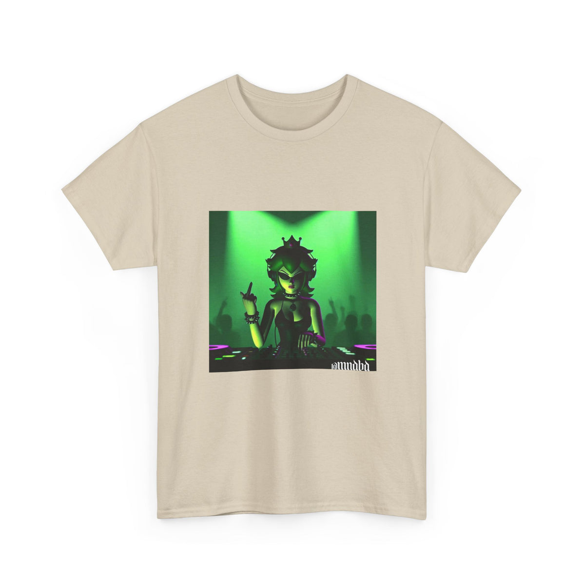 Edgy Green Princess DJ Flipping The Bird Tee